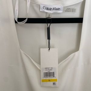 NWT Calvin Klein White long sleeve top M